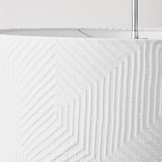 Short Drum Pendant Light - Natural Linen