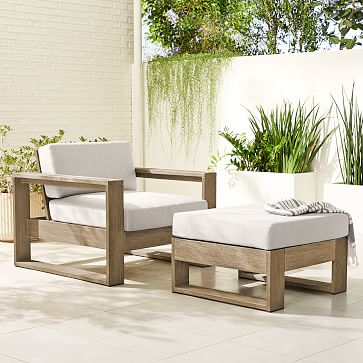 outdoor chair with ottoman set