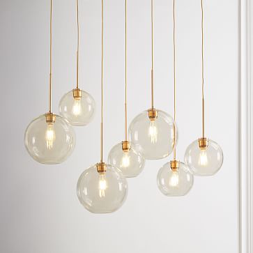 west elm 7 light chandelier