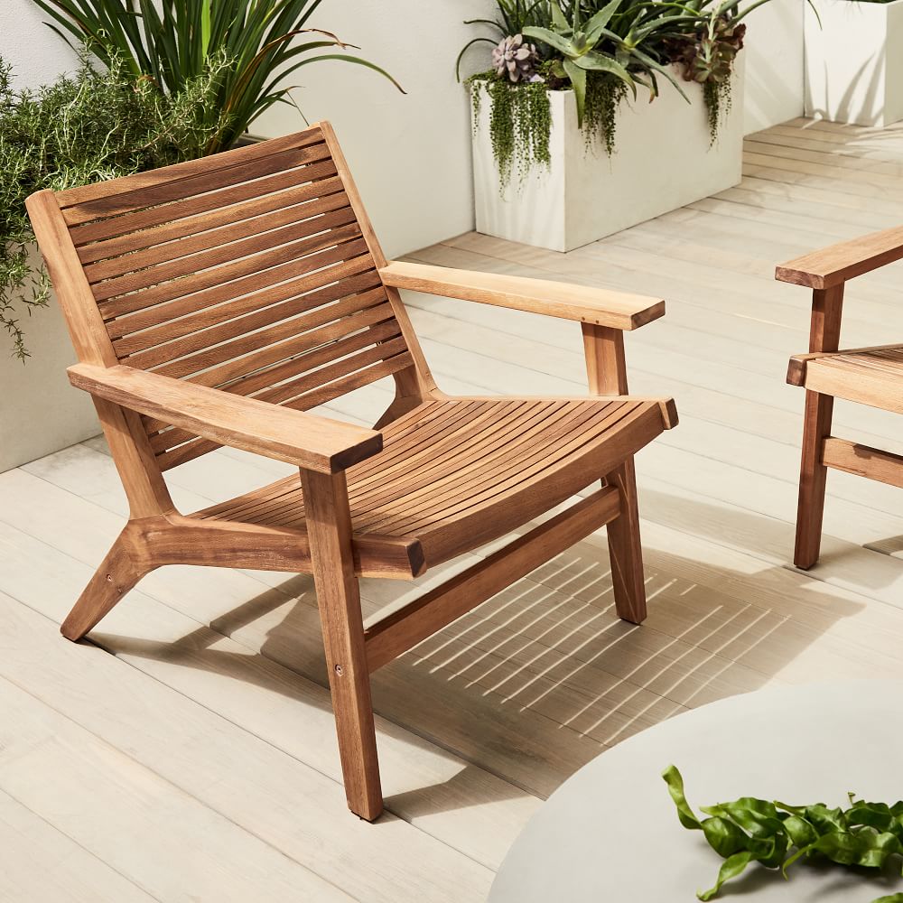 Acadia Outdoor Loveseat & Lounge Chair Set | West Elm