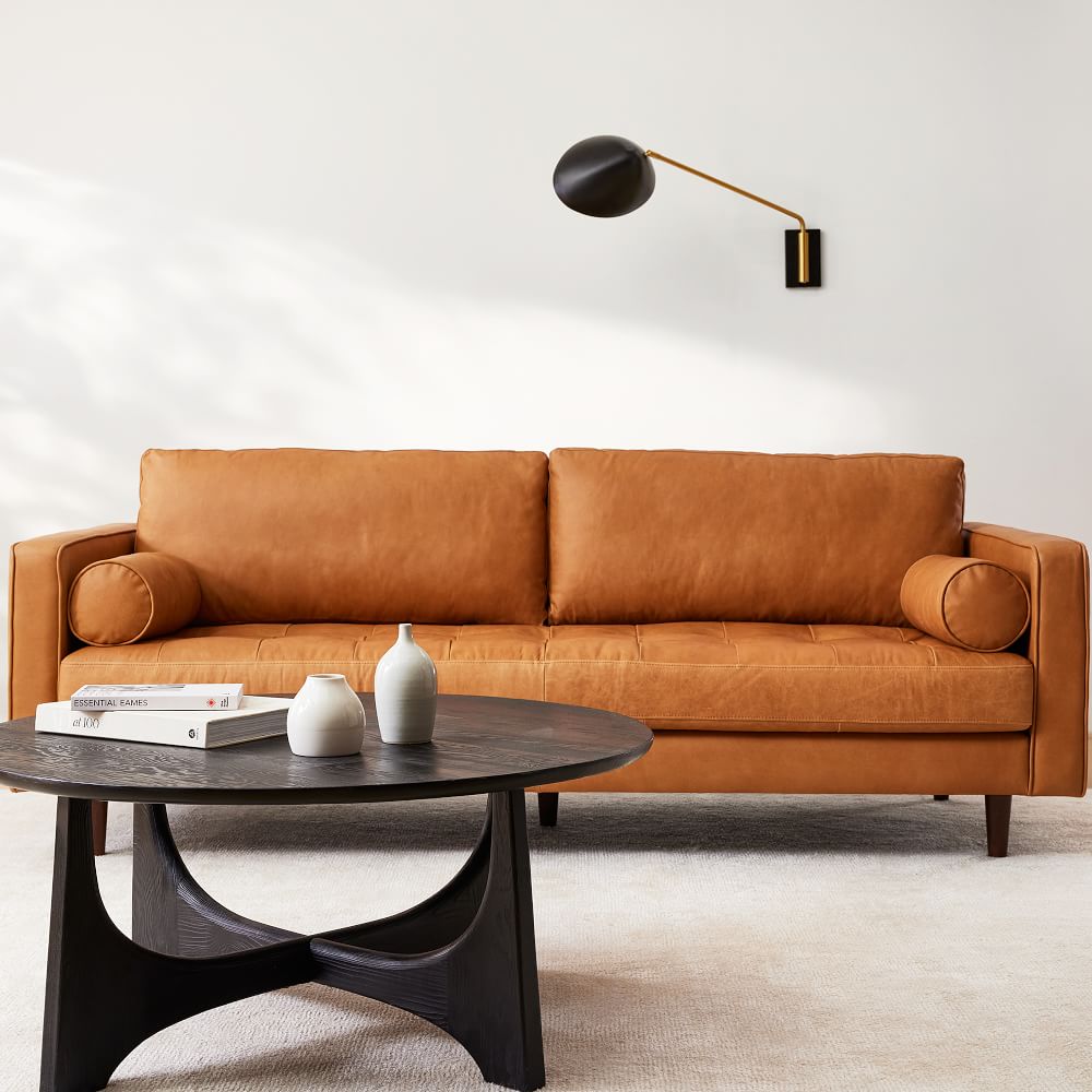Dennes Leather Sofa (InStock & Ready to Ship) West Elm