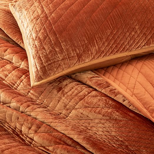 copper velvet duvet