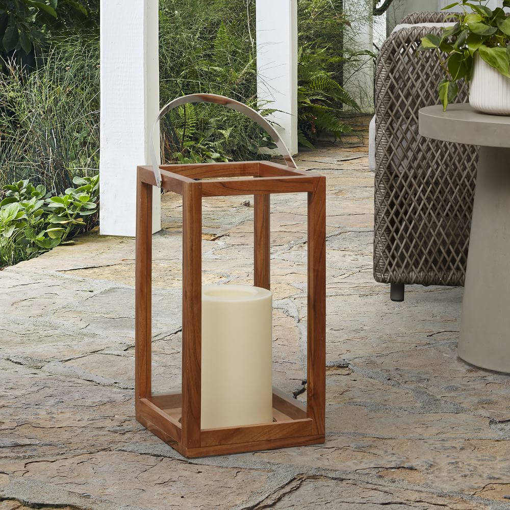 Outdoor Flickering Flameless Pillar Candles West Elm