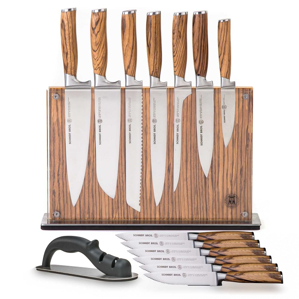 Schmidt Brothers Zebra Wood Cutlery (Set of 15) West Elm
