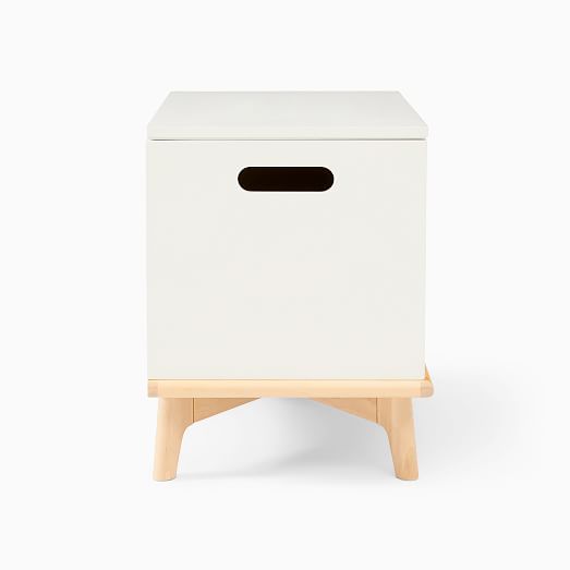 white gloss toy chest