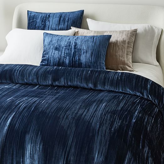 velvet blue duvet cover