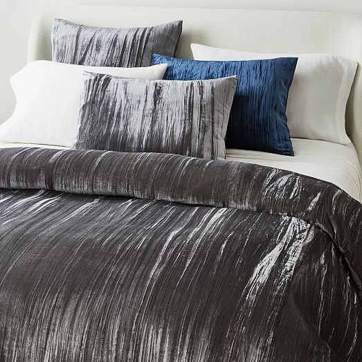 crinkle velvet duvet cover king