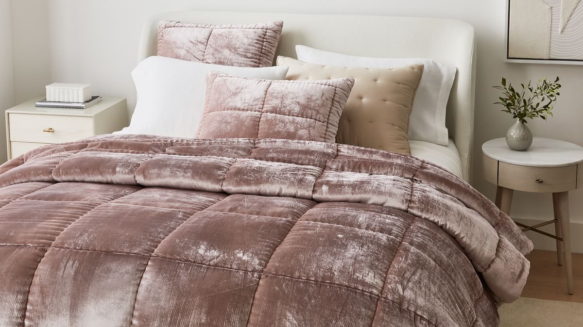 velvet quilts and shams