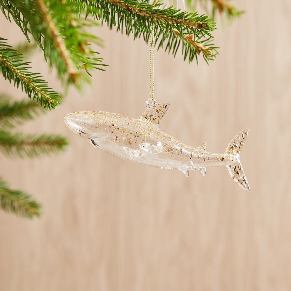 Glass Shark Ornament West Elm