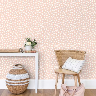 Wallshoppe Hearts Removable Wallpaper by Sugar Paper | West Elm