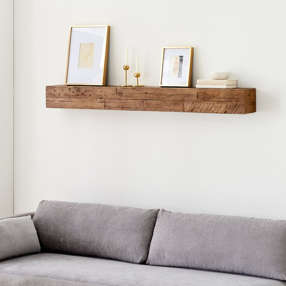 Reclaimed Pine Mantel Shelf West Elm