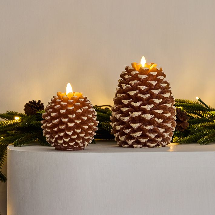 Pinecone Flameless Candles | West Elm