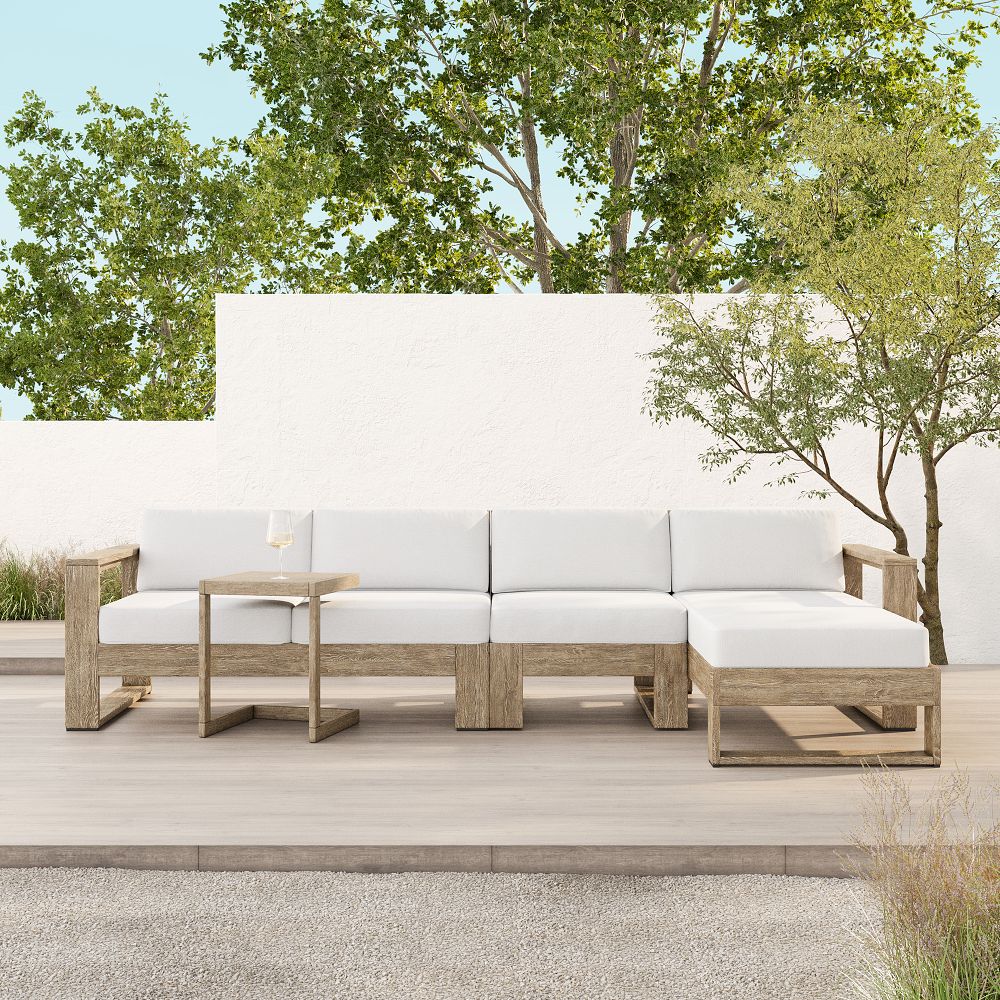 Portside Outdoor 3Piece Chaise Sectional (120"147") West Elm