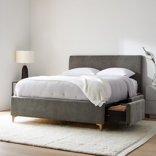 west elm queen bed with storage