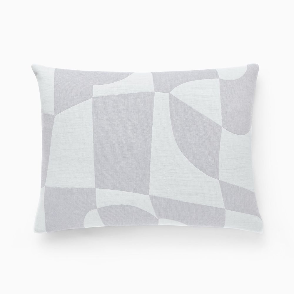 Modern Shapes Matelasse Duvet Cover & Shams, Frost Gray West Elm