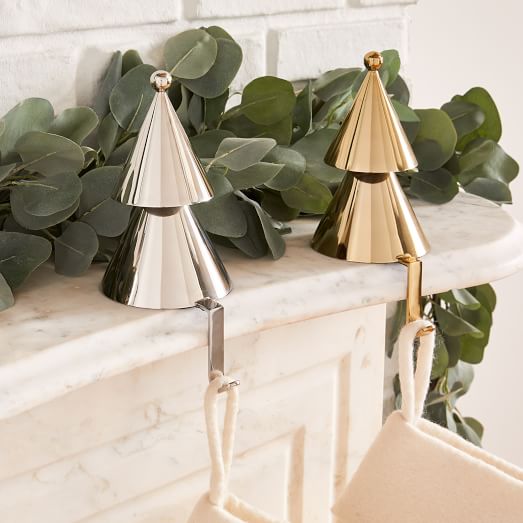 Metal & Marble Tree Stocking Holder West Elm