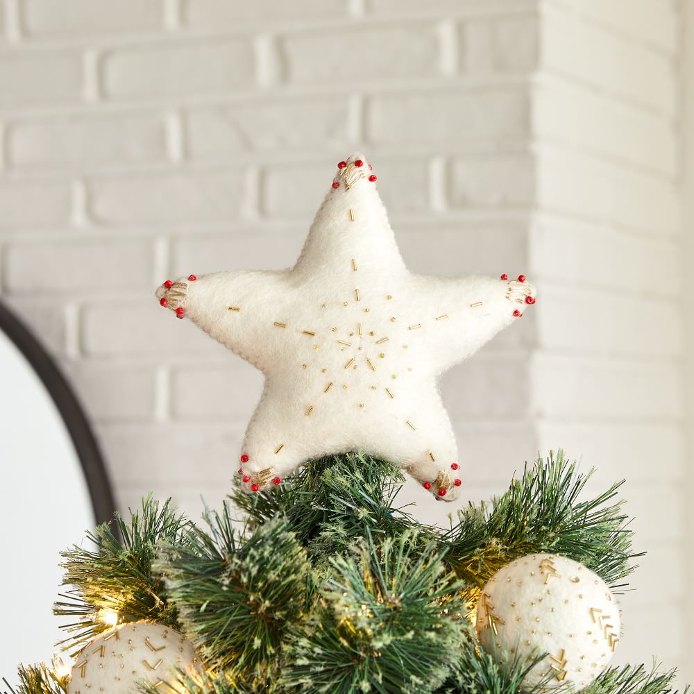 Small White Caribbean Starfish Christmas Tree Topper 