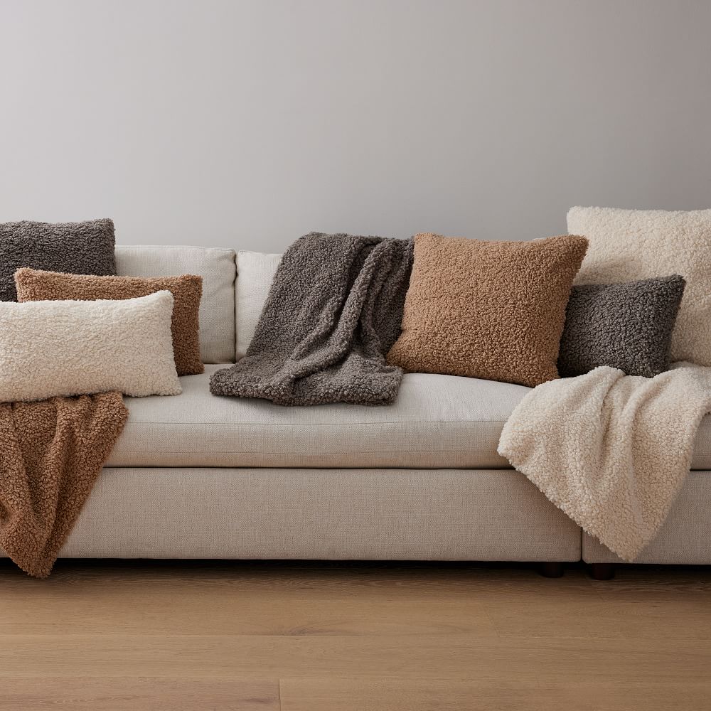 Cozy Faux Shearling Pillow Cover | West Elm