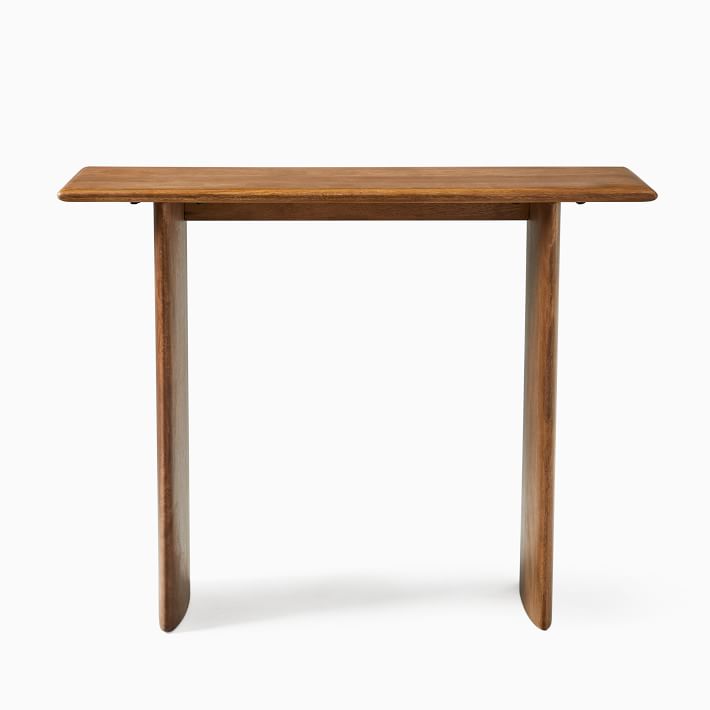 west elm console table wood