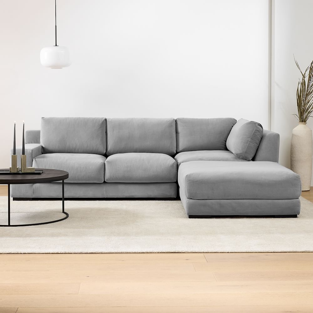 Dalton 3 Piece Chaise Sectional Sofa With Chaise West Elm