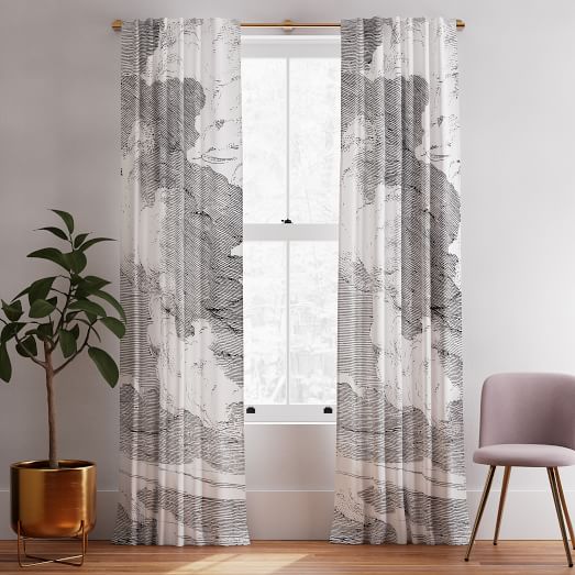 black cotton curtains