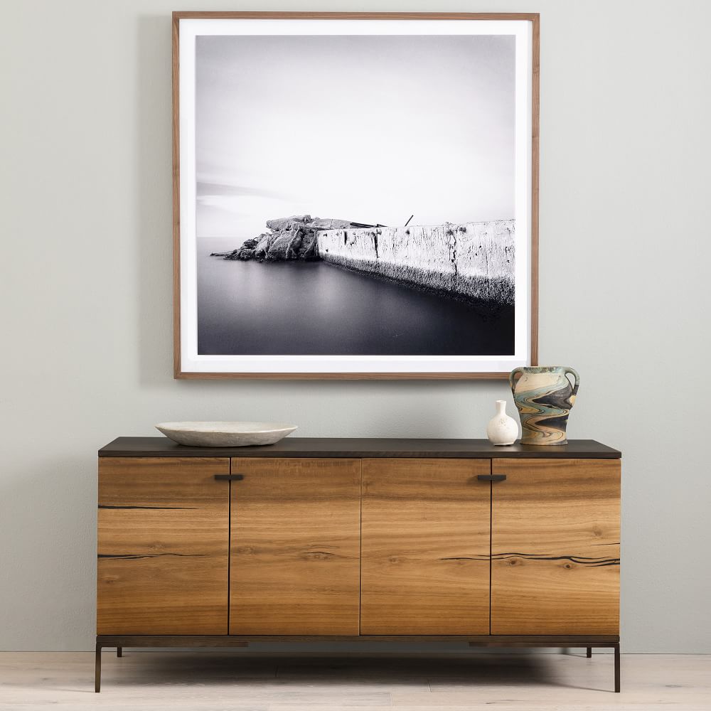 natural wood tv console table