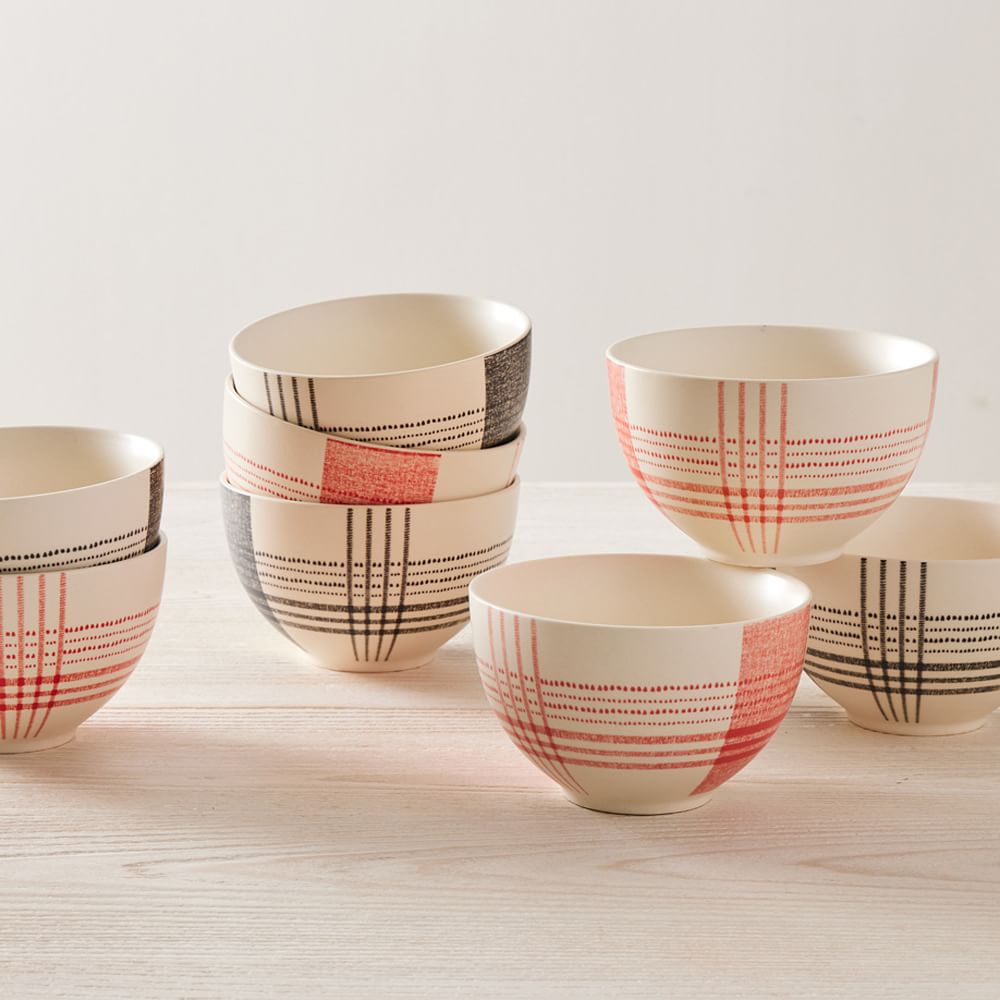Origin Plaid Cereal Bowl West Elm