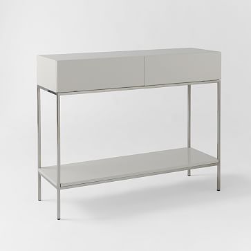 west elm white console table