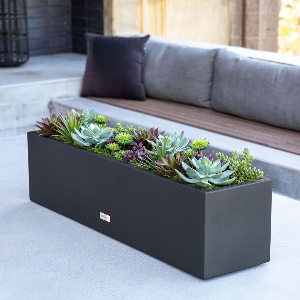 Veradek Metallic Series Window Box Planter | West Elm