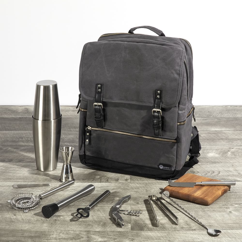 Essential 18Piece Bar Tools w/ Backpack Set West Elm