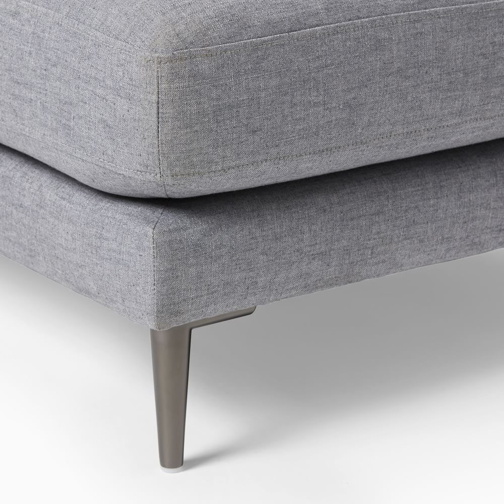 Anton Ottoman Metal Legs West Elm
