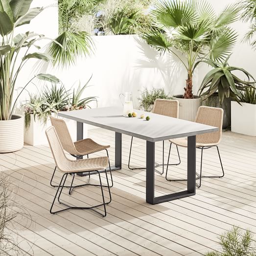 concrete dining table chairs