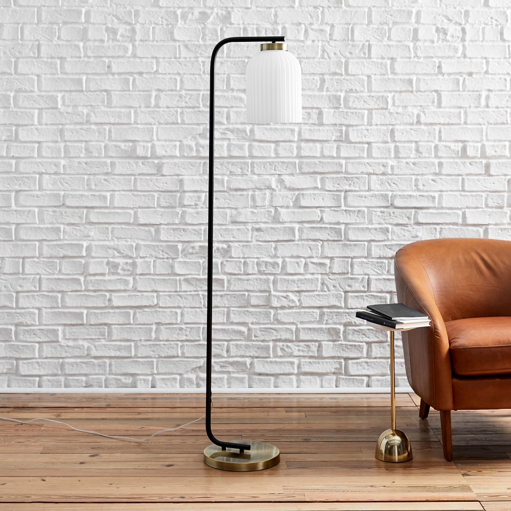 Suspended Glass Floor Lamp | West Elm