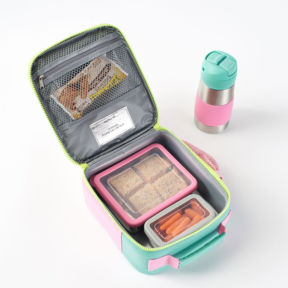 Astor Lunch Box - Pink & Teal 