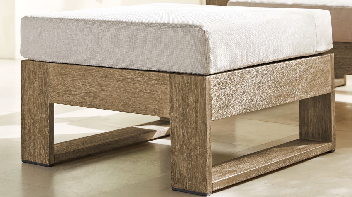 Portside Outdoor Ottoman | West Elm
