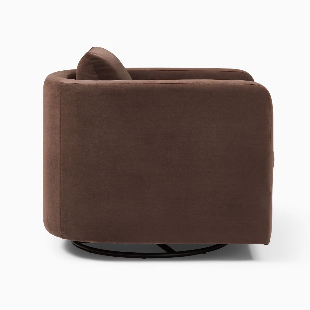 Bacall Curved Swivel Chair West Elm