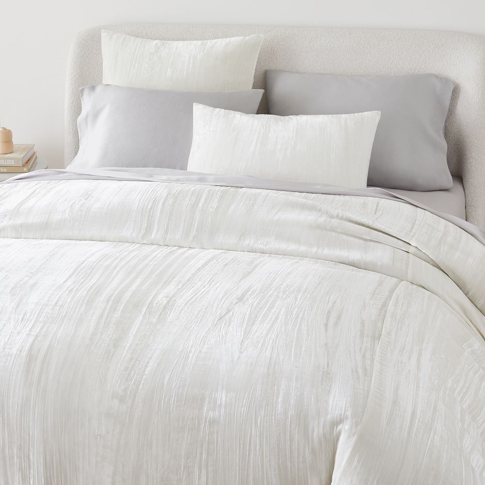 Crinkle Velvet Duvet Cover & Shams West Elm