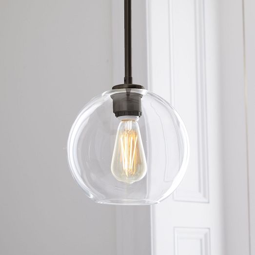 west elm glass pendant