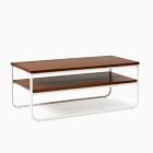 cece collection cool walnut and white 40 inch coffee table