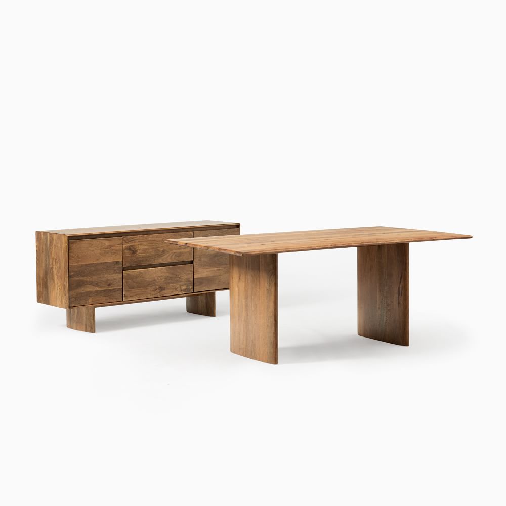 Anton Solid Wood Dining Table (72") & Buffet (63") Set West Elm