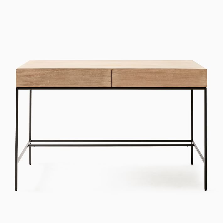 west elm rustic storage desk