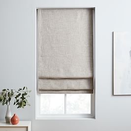 Custom Size Crossweave Roman Shades & Blackout Lining
