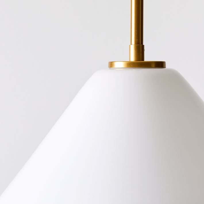 west elm milk glass pendant