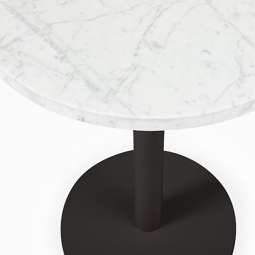 west elm white marble bistro table