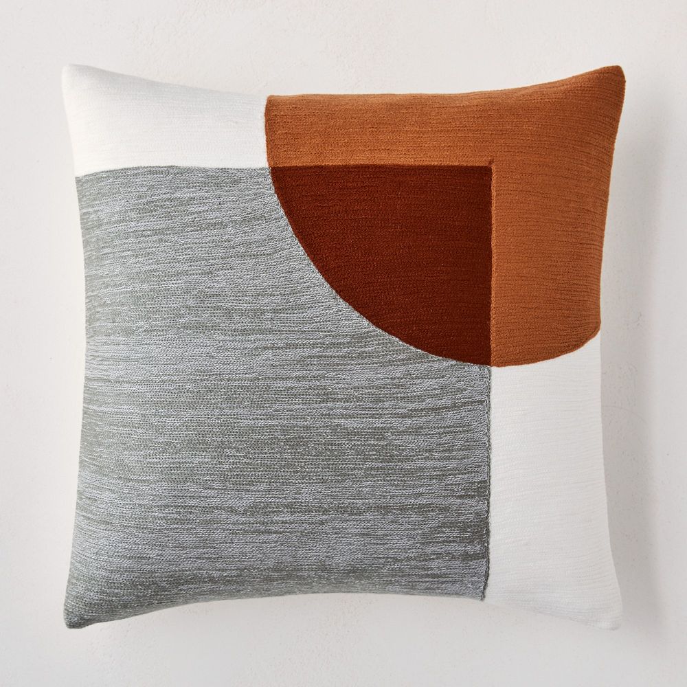 Crewel Overlapping Shapes Pillow Cover West Elm