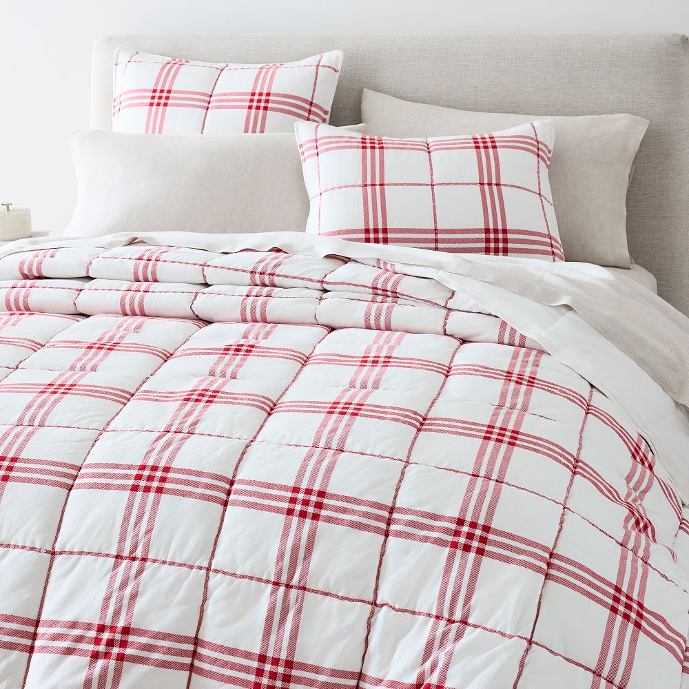 Farmhouse Plaid Quilt & Shams West Elm