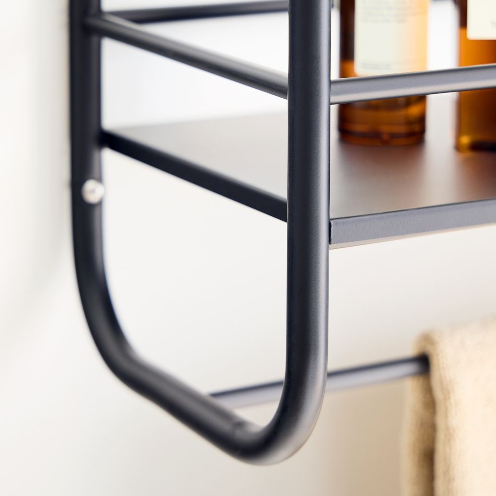 Deco Curve Metal Wall Shelves | West Elm