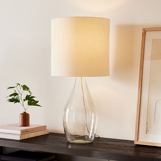 west elm glass lamp