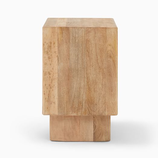 wood cube nightstand