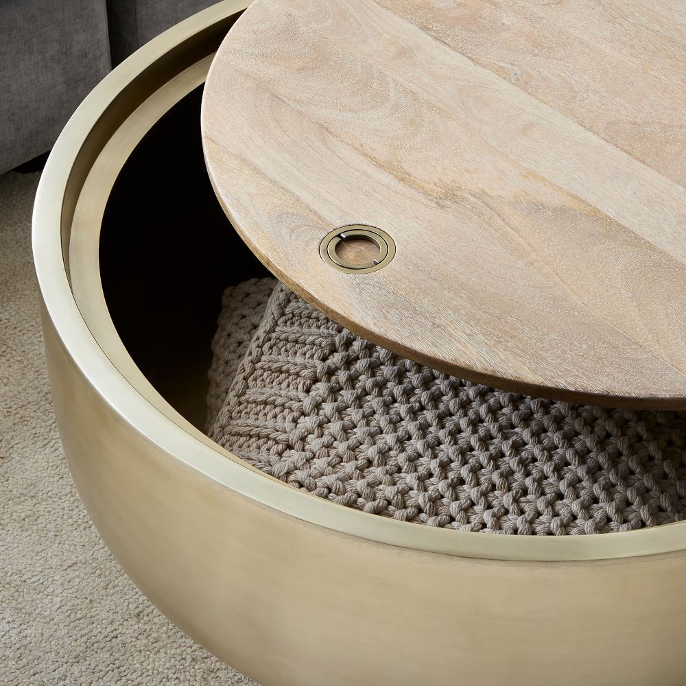 Drum Storage Coffee Table (32"40") West Elm